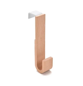 Kitchen Storage Rack Wall Mount Metal and Wood Clip Rack Cabinet Door Hooks