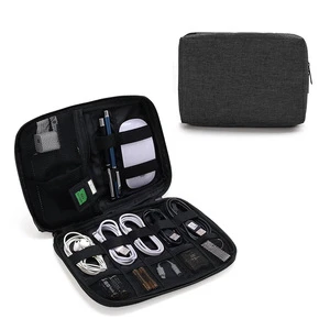 Customized Electronic Cable Accessories Organiser Travel Cable Organizer Pouch Package Travel Polyester Travel Cable File Bag