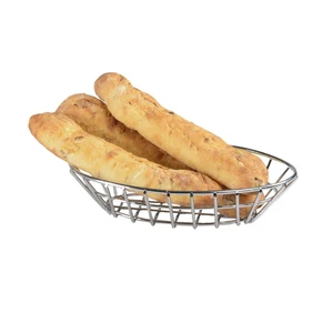 Oval Wire Basket Stainless Steel 304 Silver Oval Wire Bread Basket Oval Fruit Basket