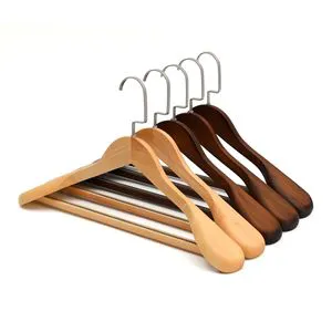 Luxury Wooden Clothing Hangers Wood Coat Suit Hanger with Wide Shoulder