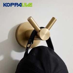 Koppalive Minimalist Bedroom Bathroom Wall Mount Clothes Holders Robe Hook Solid Brass Coat Hanger Hooks Rack