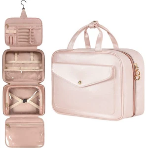 Custom Logo Waterproof Luxury Hanging Travel Makeup Toiletry Bag for Women Men Large Capacity Portable Bathroom Toilet Bag
