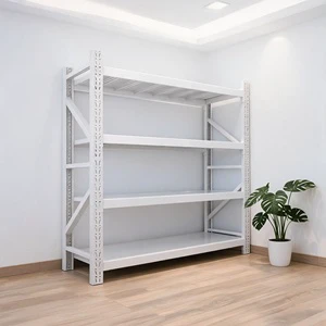Heavy Duty White Warehouse Storage Rack 500KG Loading per Layer Industrial Steel Shelving System for Pallet Management