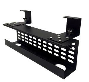 CHICON Retractable Carbon Steel Hook-Type Desk Cable Organizer No-Drill Eco-Friendly Durable Office Storage Tray