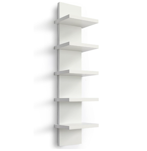 Modern Minimalist Wooden 5-Layer Wall Mounted Tiered Shelf for Interior Decoration and Tool Storage & Display