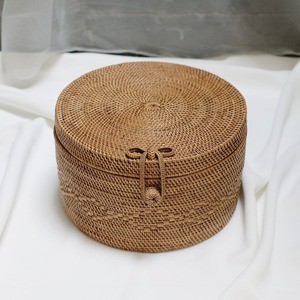 Top Selling Natural Rattan Wicker Basket Tabletop Storage Pantry Organization Modern Eco-Friendly Multifunction Customizable