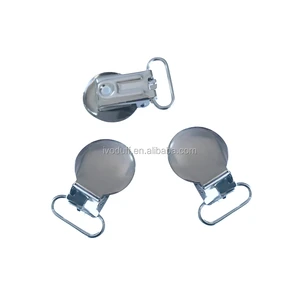 Hotsale Metal Suspender Clip Stainless Steel Material, No-Rusty Metal Round Oacifier Clip for Garment