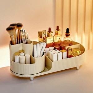Hot Sale Large Capacity Desk Storage With Drawers Dustproof Makeup Organizer Plastic Cosmetic Storage Box