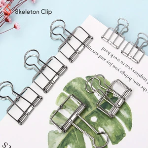 Direct Factory Sale SUS304 Stainless Steel Binder Clips for Food Trade Patterns in Bag or Box for School Use