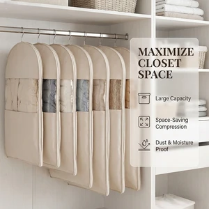 Clothing Dust-proof Bag Durable Gown Cover for Household Reusable Down Jacket Dust Cover Clothing Storage Cover