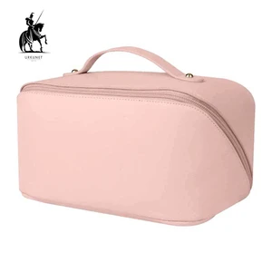 Factory Wholesale Luxury Portable Travel Private Label Pu Makeup Toiletry Cosmetic Storage Bag Case