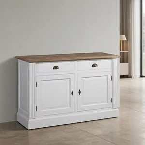 Lino Dresser Scandinavian Style Teak Solid Wood Chest Drawers Eco-Friendly Durable Farmhouse Apartment Bedroom Furniture Storage