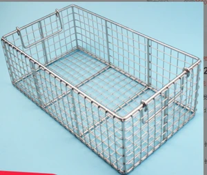 Stainless Steel Wire Mesh Basket Square Flexible Metal Net Cabinet/Kitchen Drawer/Wire Basket Storage with Handles Kitchen Style