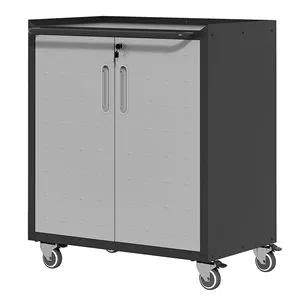 Heavy-Duty Metal Garage Storage Cabinet with Wheels Sturdy Durable Tool Storage for Home Office or Warehouse Organize Easily!