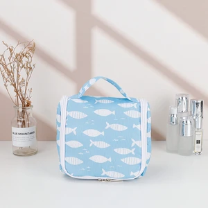 Custom Hanging Large Capacity Portable Fashion Zipper Soft Handle Toilet Bag for Travel Cosmetic Organizer