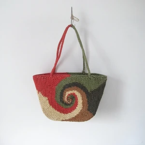 Eco-Friendly Woven Tote Basket for Home Decoration African Style Beach Picnic and Shopping Bag Storage Baskets