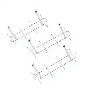 New 4 Hooks Creative Door Rear Hook Non-punching Clothes Hangers Coat Hat Hooks Holder Kitchen Storage Racks