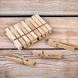 Small Birch Wooden Clothes Pegs Laundry Clothespins Clip For Clothes