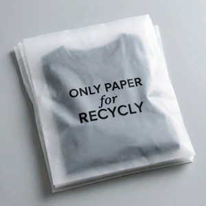 Wholesale Custom Printed Glassine Bags 60gsm Sustainable Apparel Packaging Biodegradable Translucent Pouches For Dress Shirts