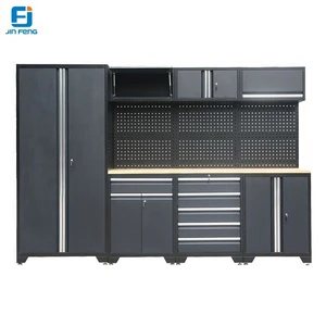 Heavy Duty Multifunctional Garage Workbench Customizable Mobile Workstations for Warehouse Storage Metal Tool Cabinet