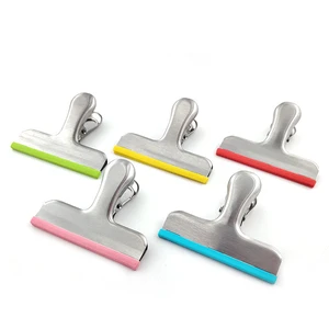 Heavy Duty Non-slip Stainless Steel+silicone Bag Sealer Clip Food Clips Bag Sealing Clips