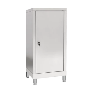 Low stainless steel storage cabinet with 1 door