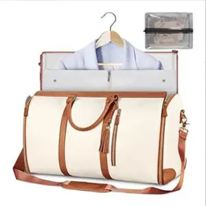 High Quality Foldable Clothes Storage Bag Men Women Garment Storage Large Waterproof Classic PU Leather Suit Bags for Travel