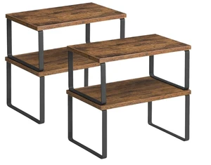 Professional Cabinet Organizer Shelf Set of 4 Kitchen Counter Shelves Kitchen Storage Spice Rack