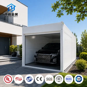 Flat Pack Foldable Container Garage Prefab Portable Storage Shed for Car Parking Garden Tools Backyard Storage