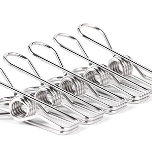 Multi-Purpose Metal Wire Utility Clips 1.8mm Clothespins Pegs Stainless Steel Clothesline Hook Washing Peg Small Clothes Pins