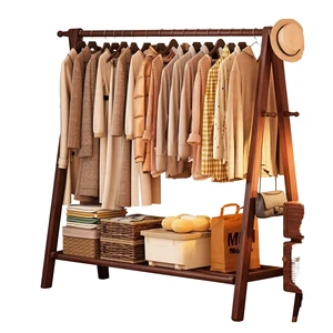 Modern Wood Coat Rack With Shelf And Hooks For Bedroom Home Furniture Storage Organizing Clothes And Accessories