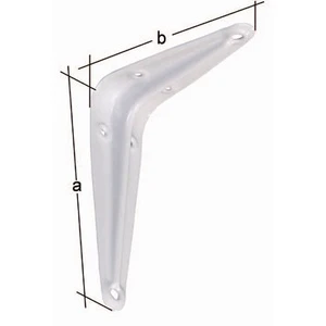 100mm X 125mm Steel Wall Shelf White Lacquered 39kg Load Capacity 20-Pack GAH