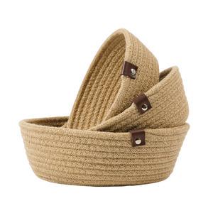 Crazy Price Cotton Rope Knit Basket Storage Baskets Cotton Rope Woven Basket