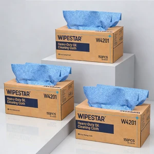 WIPESTAR Meltblown Oil Absorbent Wiping Cloth 70gsm PP Reusable Heavy Duty Industrial Maintenance Cleaning Nonwoven Fabric Wiper