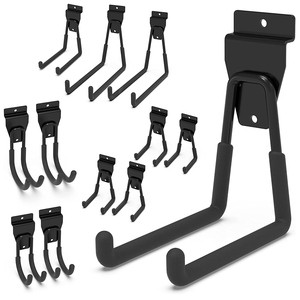 Stainless Steel Black Storage Tool Dip Household Garden Wall Hanging Ladder Hook Garage Hangers Garage Hooks Heavy Duty