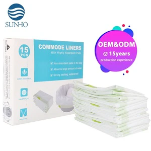 Universal Fit Adult Commode Chair Portable Toilet Bags Medical Grade Bedside Disposable Commode Liners Urine Plastic Bags
