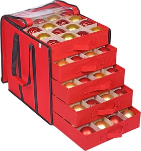 Wholesale Customizable Christmas Ornament Foldable Storage Boxes&Bins