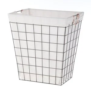 Iron Wire Laundry Basket with Handles for Camp Use