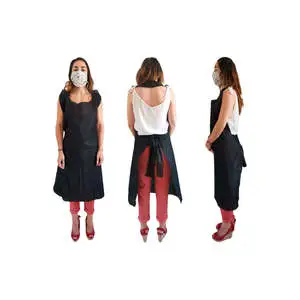 Black 90x120cm Disposable Apron Novotex TNT 125pcs B2B