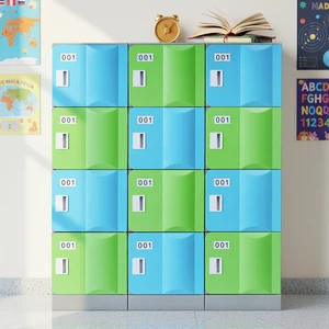 Colorful Steel Assembled Storage Cabinet with Key Lock for Gym Bathroom Living Room & Outdoor Use-Durable for Employee/Lab Use