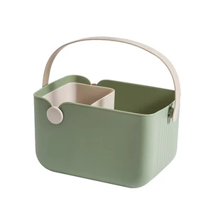 Bathroom and Toilet Toiletries Storage Basket, Easy to Drain and Simple Style Portable Storage Basket