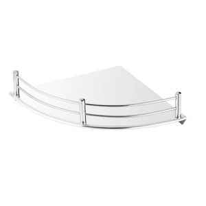 Premium Stainless Steel Corner Bathroom Shelf | Wall Mounted Single Adjustable Rust Resistant Storage Rack Organizer Shower