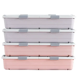2021 Home pp Plastic Storage Box Container Under Bed Storage Box With Lid