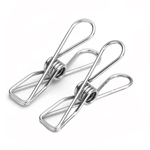 Factory Customized Stainless Steel Clamps Strong Spring Wire Clip Clothespin Sock Clip