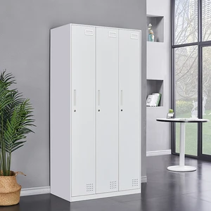 Guangzhou Metal Steel Storage Large 3-Door Locker with Adjustable Shelf for Employees School Gym Changing Room