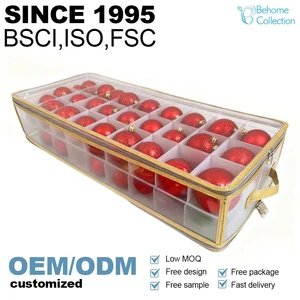 Christmas Ball Storage Box - Foldable Divided Dustproof Organizer for Holiday Decor