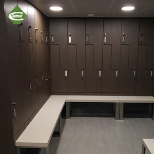 Cartmay Gym Fitness Club Z Door HPL Phenolic Waterproof Fireproof Eco-Friendly Lockers with Electronic Lock and Storage Cabinets