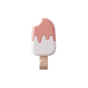 Super Strong Adhesive Ice Cream Wall Hooks Removable ABS Key Holders For Home Office
