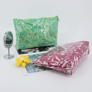 Custom Print Carry All Pvc Toiletry Bag PVC Waterproof Pouch Beauty Makeup Bag Zipper Closure Travel Transparent PVC Toilet Bag