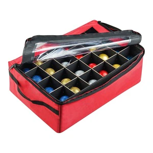 Fabric-Covered Foldable Organizer Storage Box for Holiday Ceramic Christmas Ornaments and Plastic Accessories